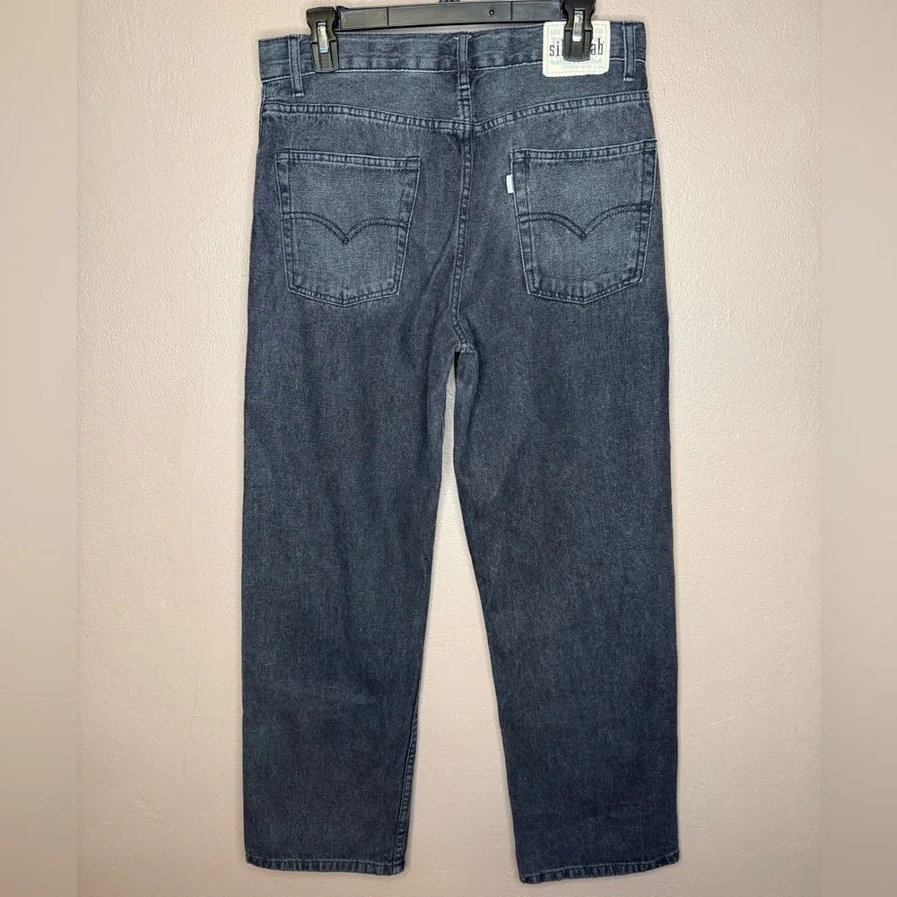 Levi's Silvertab Jeans Boy's Size 20 Reg 30x32 Gray Dark Wash Straight Baggy